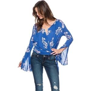 Free People Fiona Floral Print Top, Size XS
